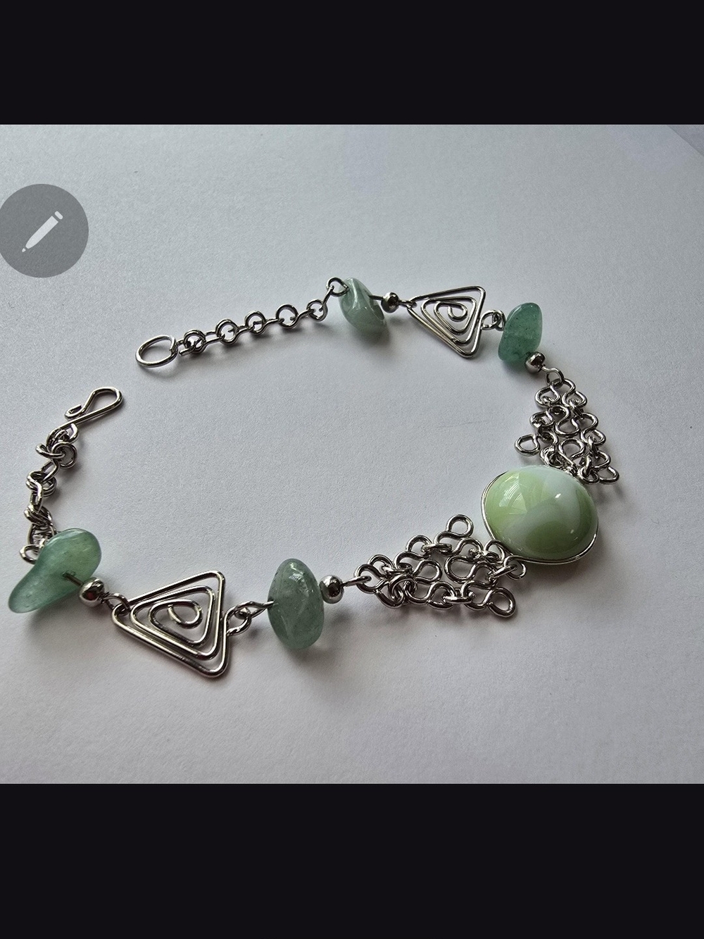 Alpaca Silver Murano Glass Women's Bracelet